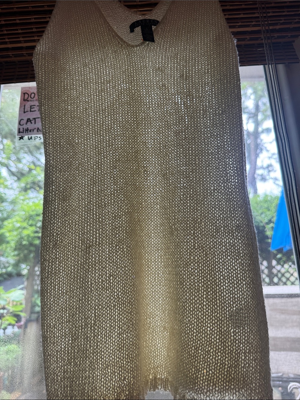 Ralph Lauren Cream Knit V-Neck Tank Top - Picture 10 of 11